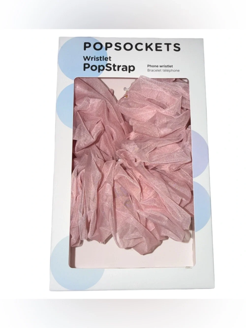 PopSockets Tulle Pink Scrunchie Wristlet Strap New in Box